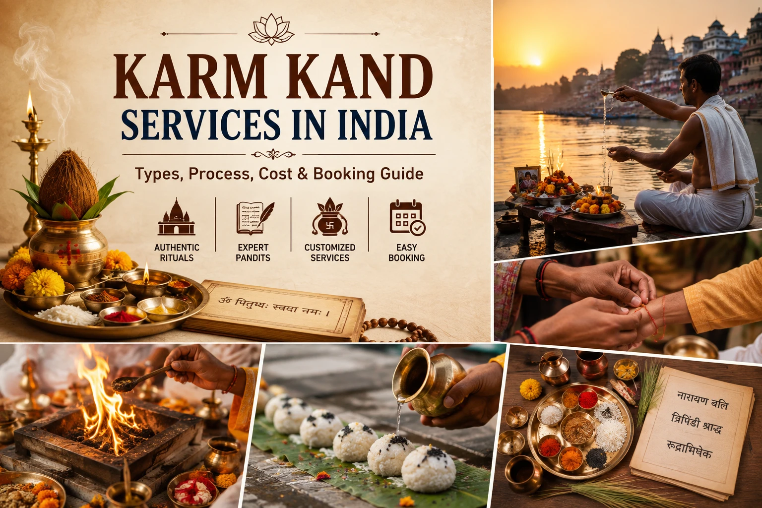 How to book Hindu Karm Kand Services in six steps — choose the ritual, select date and location, share details, pay, receive confirmation and the puja is performed